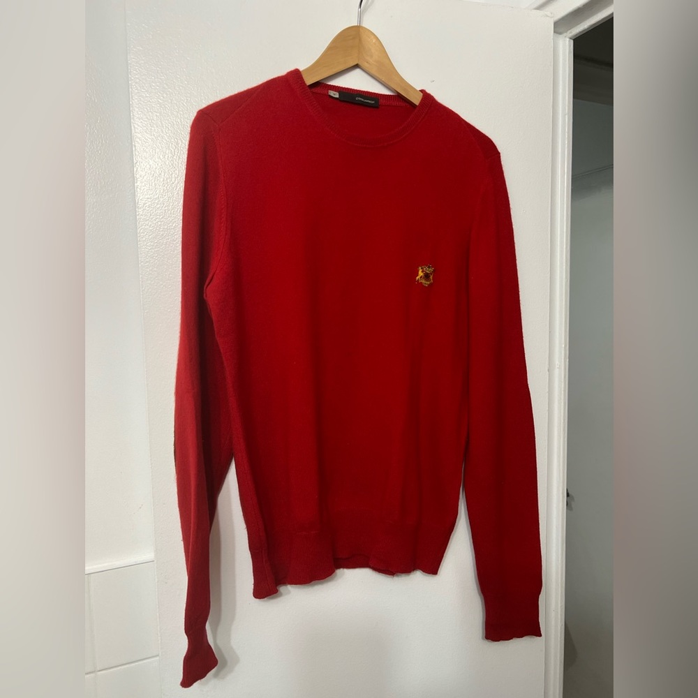 DSQUARED2 red 100% cashmere sweater